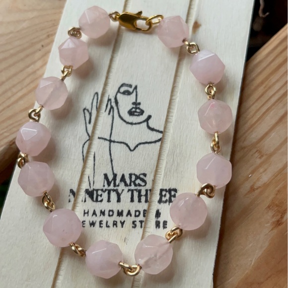 FACETED ROSE QUARTZ - Picture 2 of 3